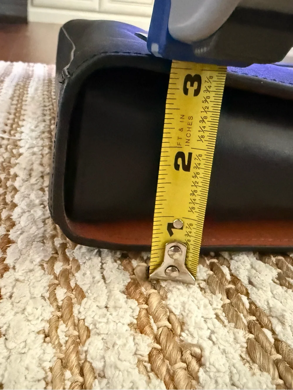 Black Structured Leather Briefcase Bag